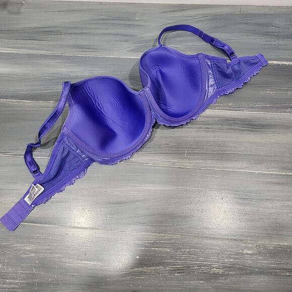 Wacoal Embrace Contour Bra‎ Lace Underwire T Shirt Bra Style 853191 38DDD Purple - Picture 5 of 8